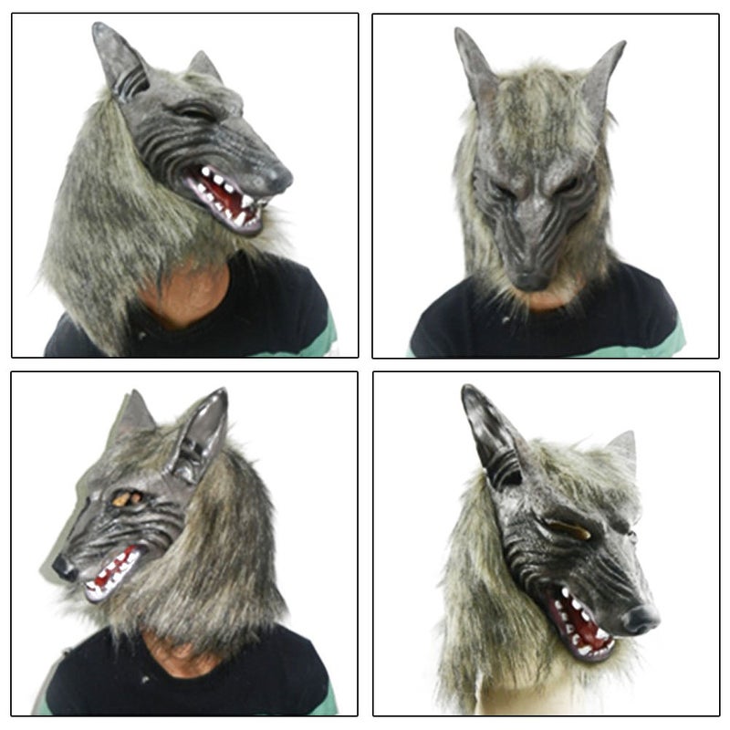 Odowalker Halloween Werewolf Costume Wolf Head Mask for Cosplay Costume Man Women Girls Boys Kids Unisex (head) - Image 2